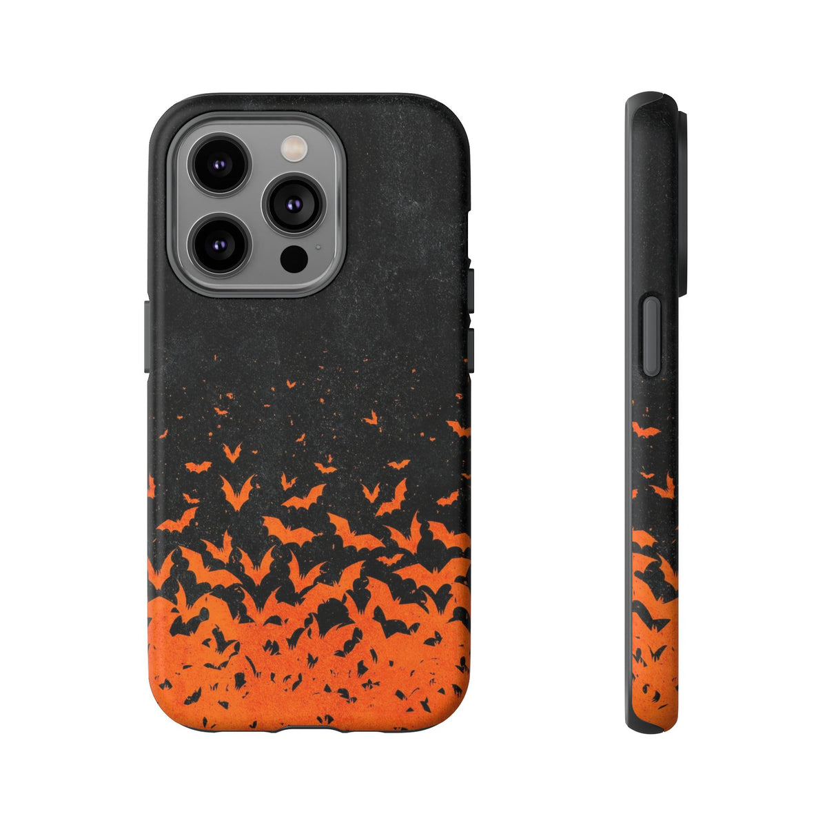 Halloween Orange Bat Swarm Phone Case — Tough Protective iPhone Cover