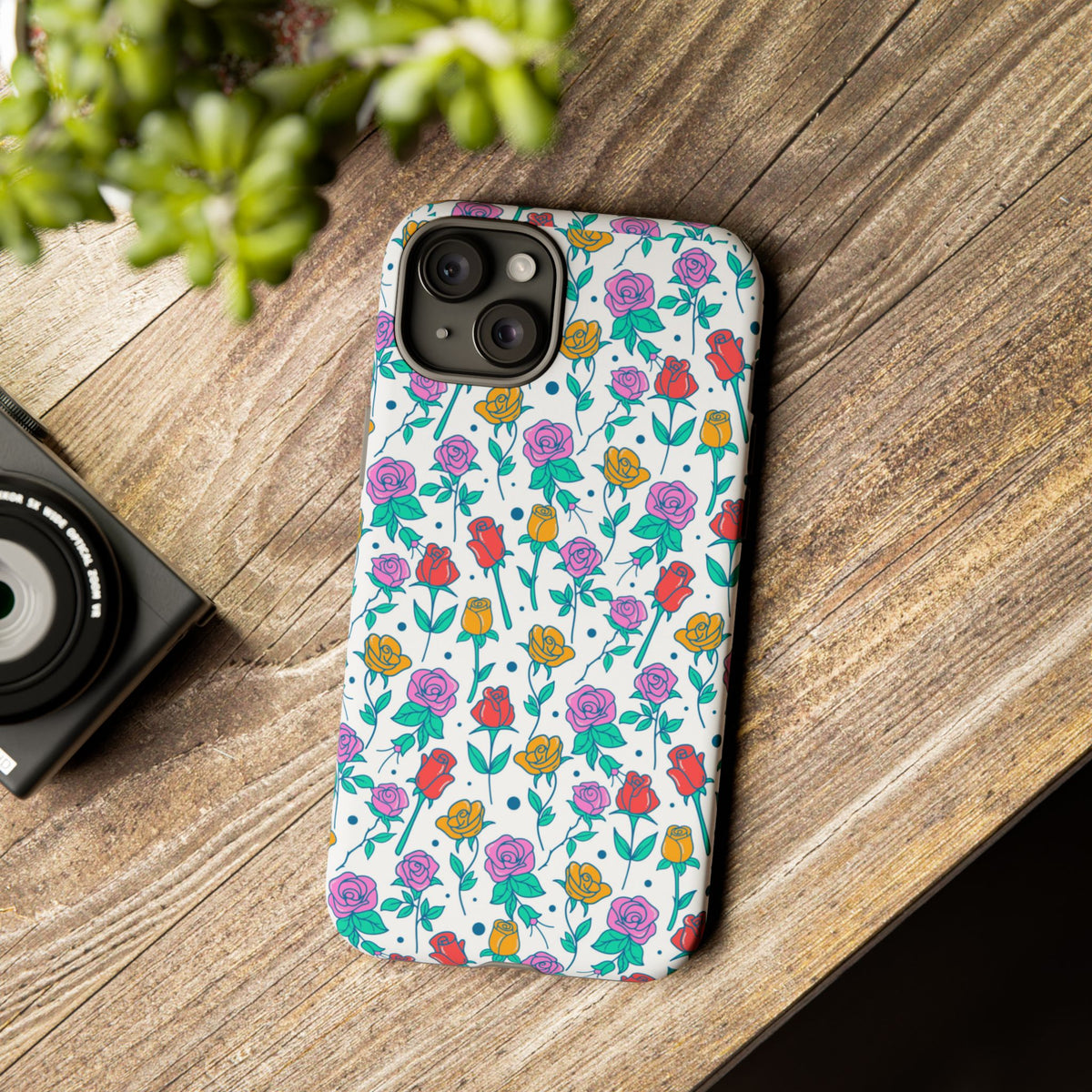 Floral Garden Tough Phone Case — Colorful Rose Pattern