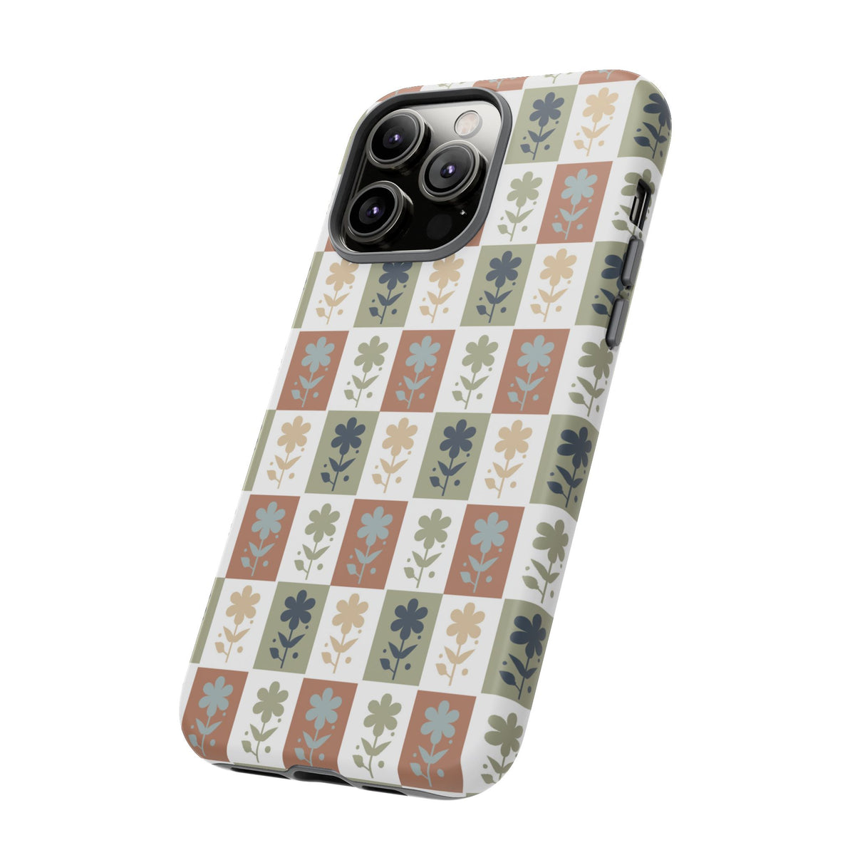 Floral Patchwork Tough Case — Retro Boho Phone Cover