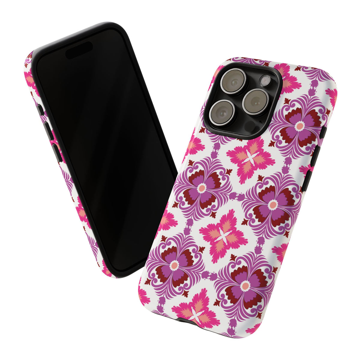 Pink Tile Floral Phone Case