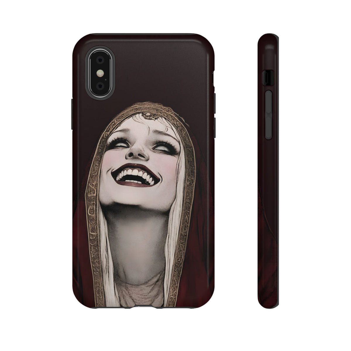 Phone Case — Gothic Laughing Nun Dark Art Protective Cover