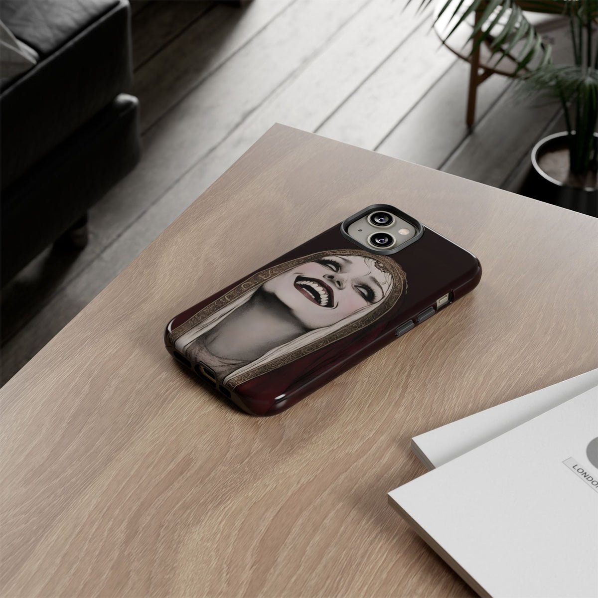 Phone Case — Gothic Laughing Nun Dark Art Protective Cover