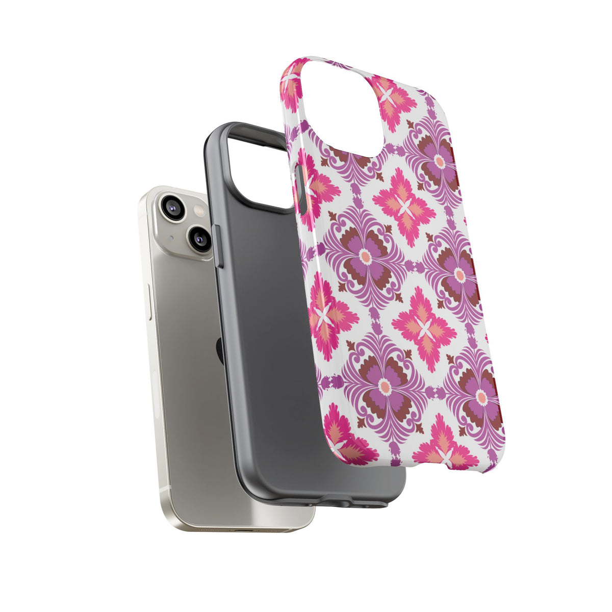 Pink Tile Floral Phone Case