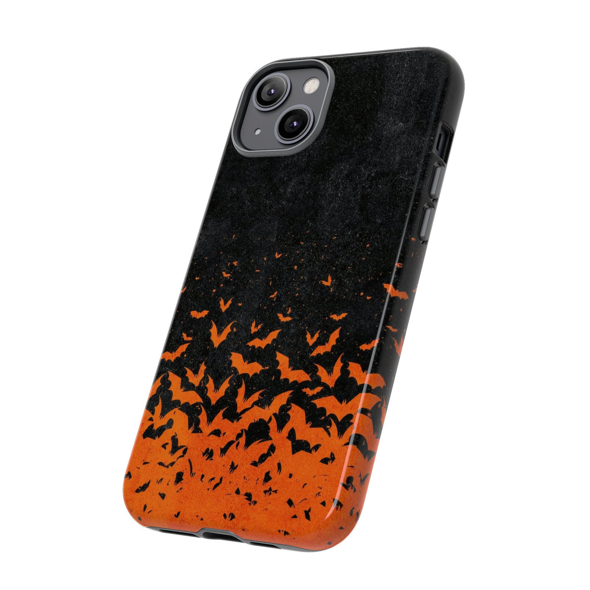 Halloween Orange Bat Swarm Phone Case — Tough Protective iPhone Cover
