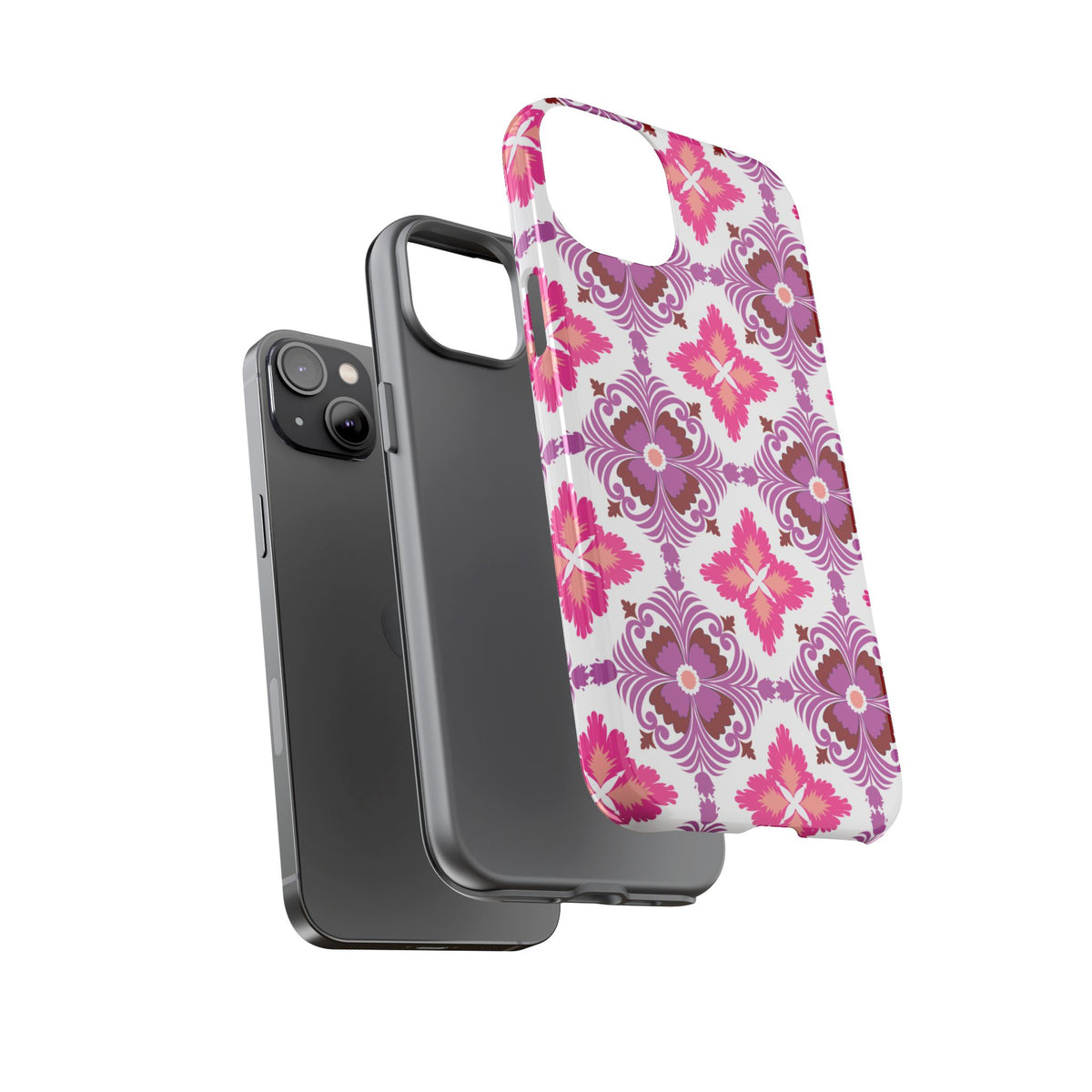Pink Tile Floral Phone Case