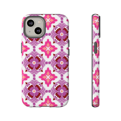 Pink Tile Floral Phone Case