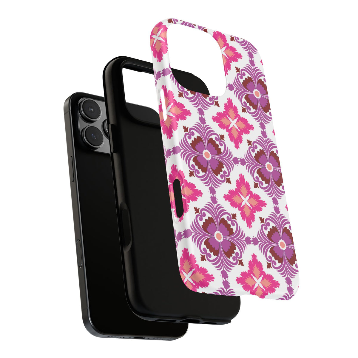 Pink Tile Floral Phone Case