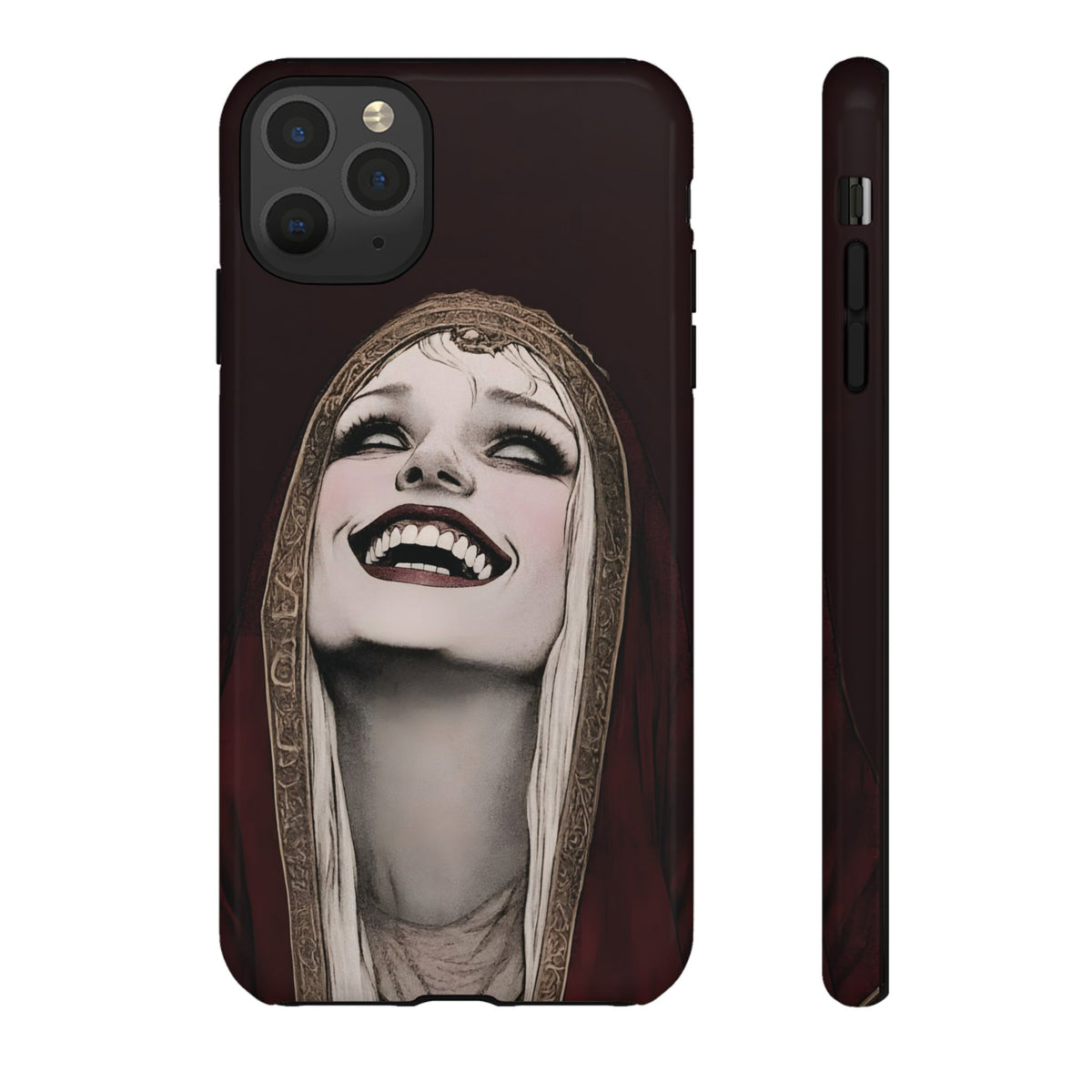 Phone Case — Gothic Laughing Nun Dark Art Protective Cover