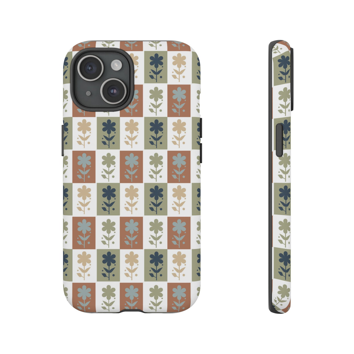 Floral Patchwork Tough Case — Retro Boho Phone Cover