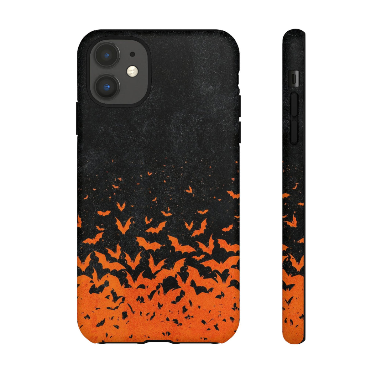 Halloween Orange Bat Swarm Phone Case — Tough Protective iPhone Cover
