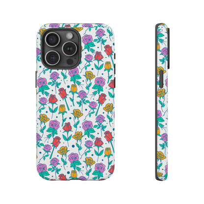 Floral Garden Tough Phone Case — Colorful Rose Pattern