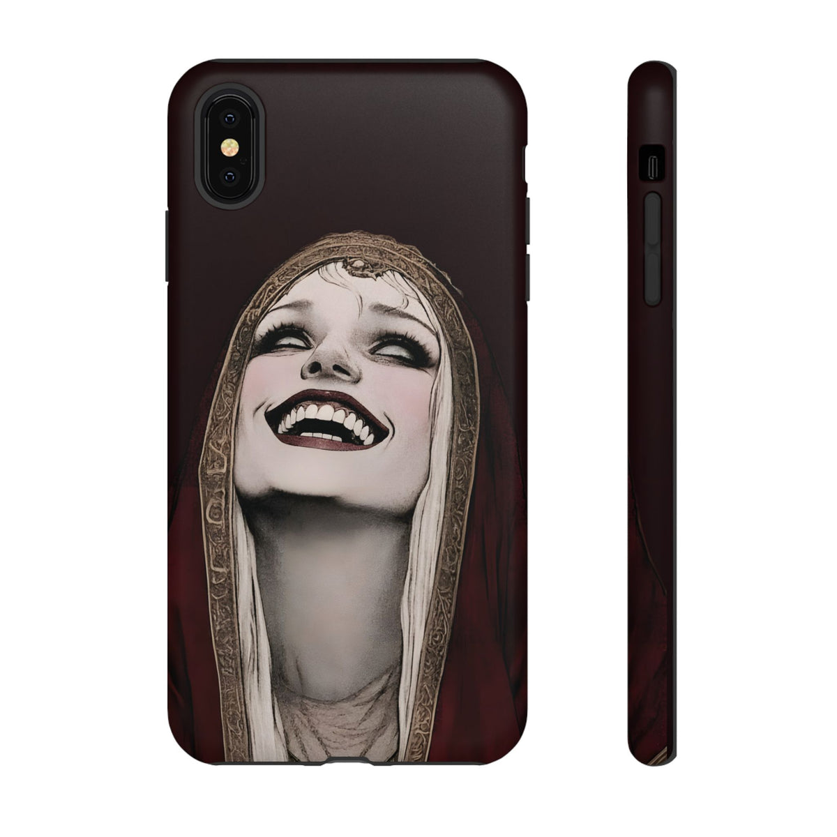 Phone Case — Gothic Laughing Nun Dark Art Protective Cover