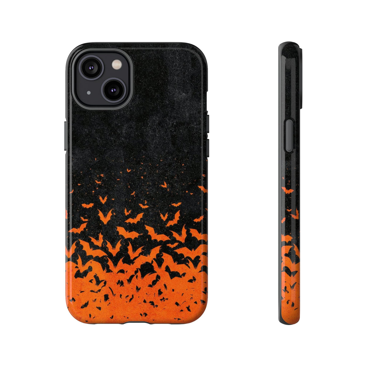 Halloween Orange Bat Swarm Phone Case — Tough Protective iPhone Cover