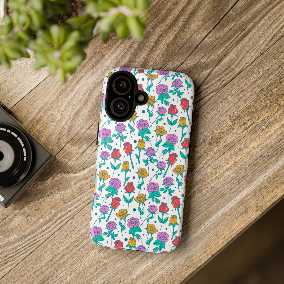 Floral Garden Tough Phone Case — Colorful Rose Pattern
