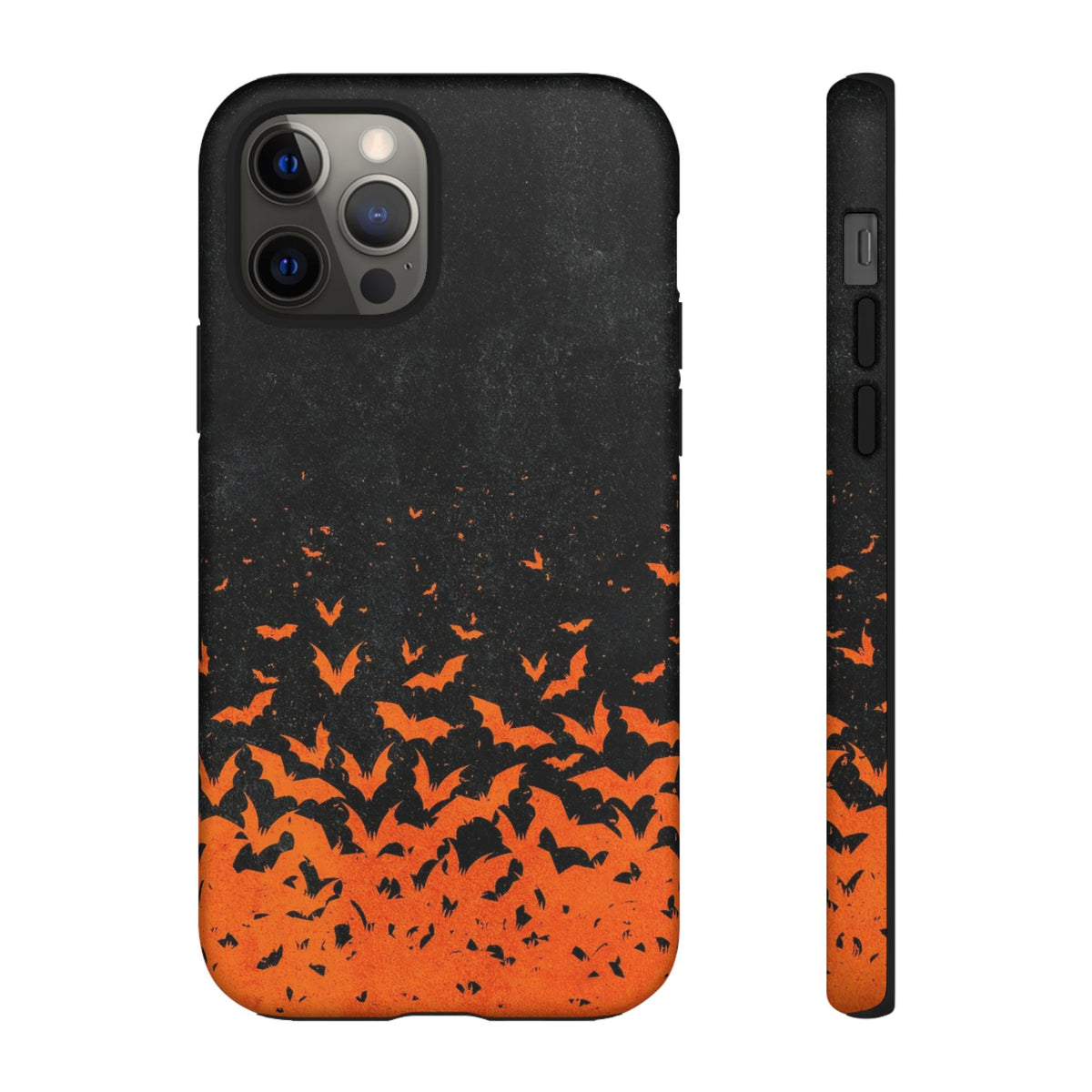 Halloween Orange Bat Swarm Phone Case — Tough Protective iPhone Cover