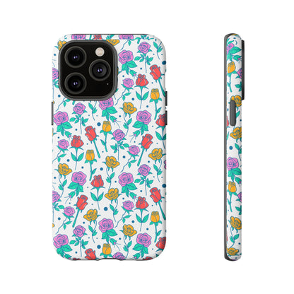 Floral Garden Tough Phone Case — Colorful Rose Pattern