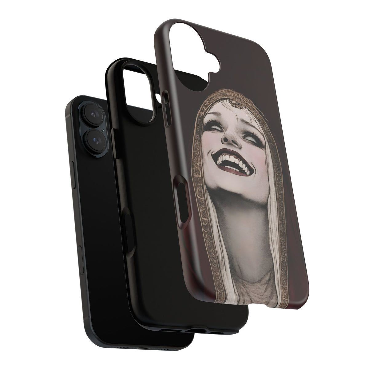 Phone Case — Gothic Laughing Nun Dark Art Protective Cover