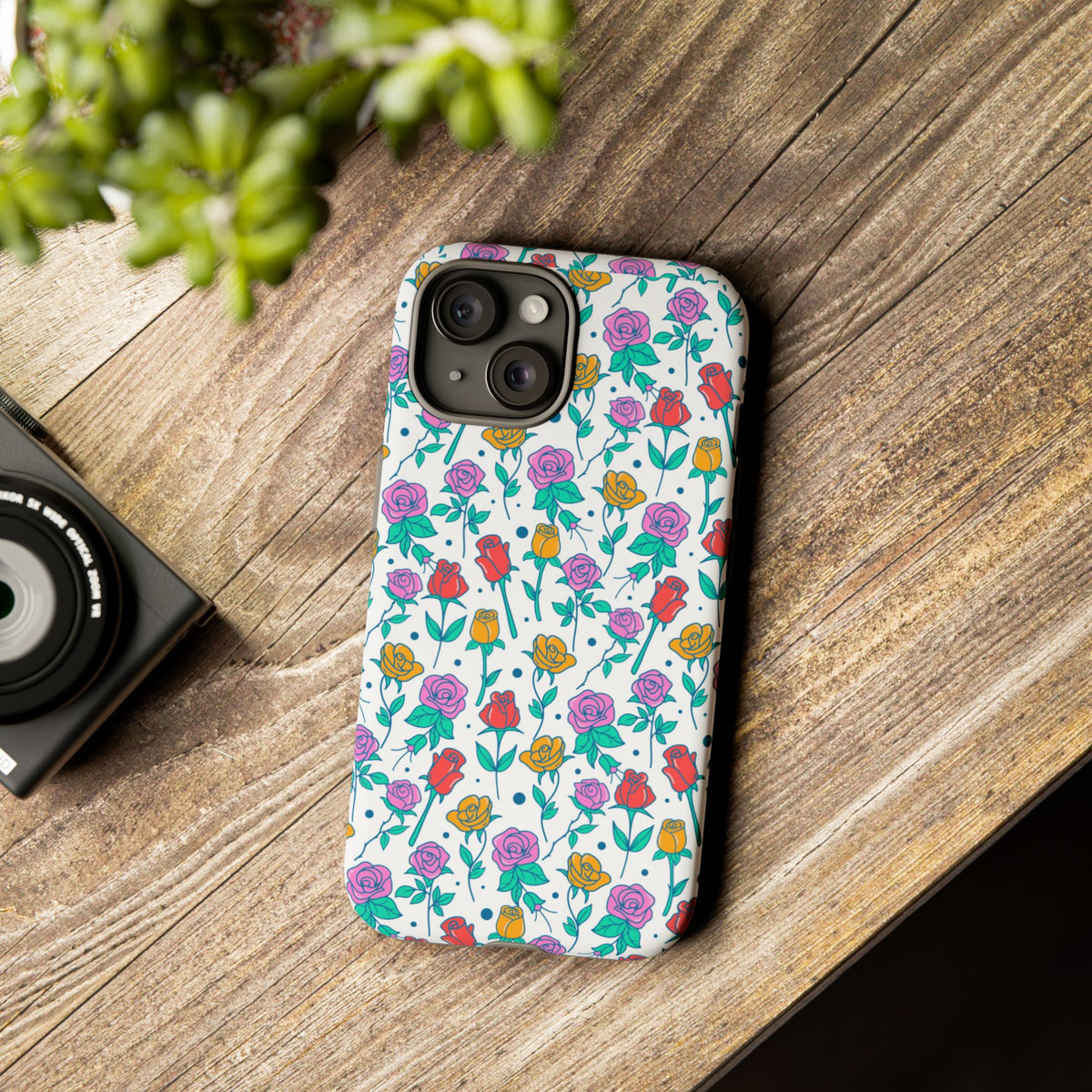Floral Garden Tough Phone Case — Colorful Rose Pattern