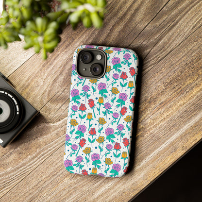Floral Garden Tough Phone Case — Colorful Rose Pattern