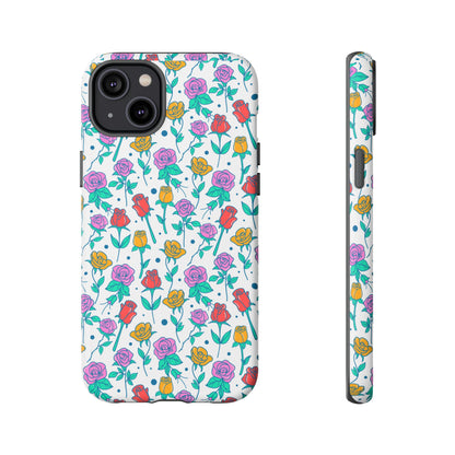 Floral Garden Tough Phone Case — Colorful Rose Pattern