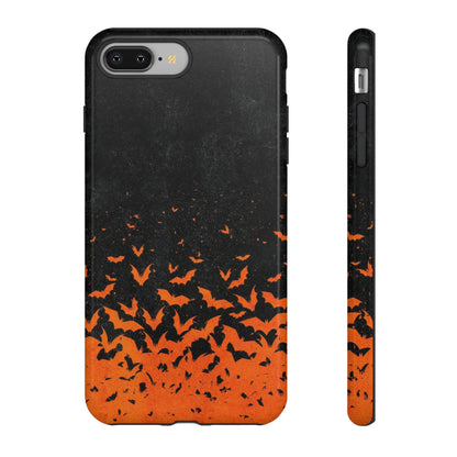Halloween Orange Bat Swarm Phone Case — Tough Protective iPhone Cover