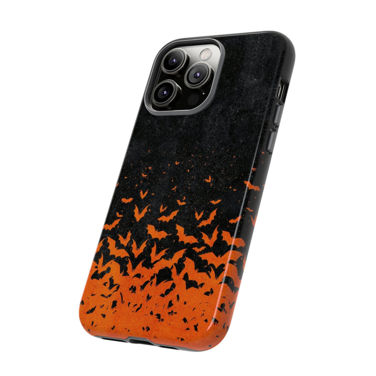 Halloween Orange Bat Swarm Phone Case — Tough Protective iPhone Cover