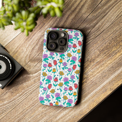Floral Garden Tough Phone Case — Colorful Rose Pattern