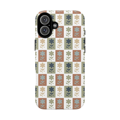 Floral Patchwork Tough Case — Retro Boho Phone Cover