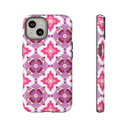 Pink Tile Floral Phone Case