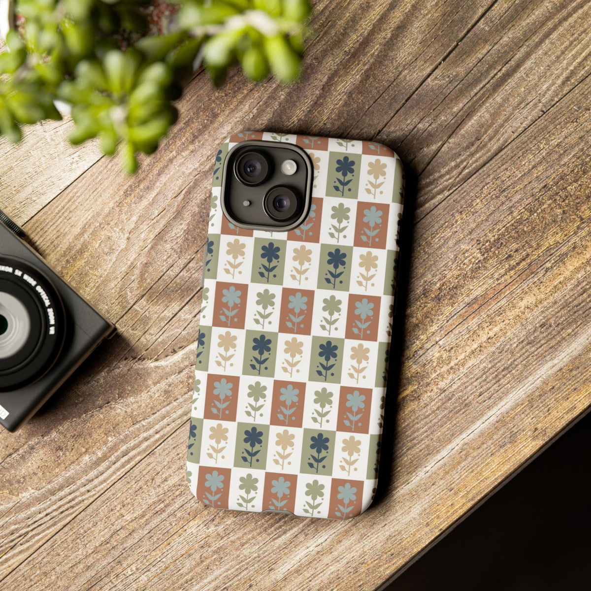 Floral Patchwork Tough Case — Retro Boho Phone Cover