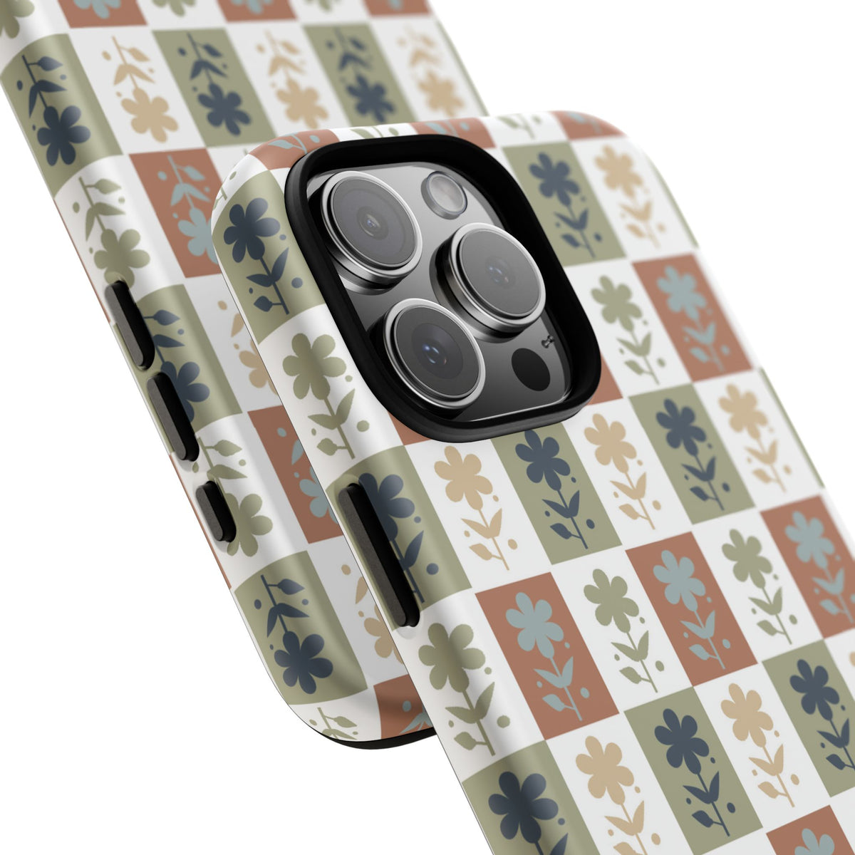 Floral Patchwork Tough Case — Retro Boho Phone Cover