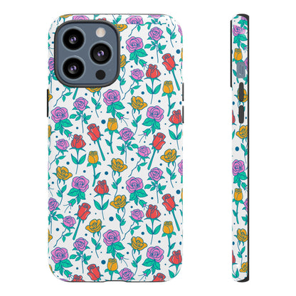 Floral Garden Tough Phone Case — Colorful Rose Pattern