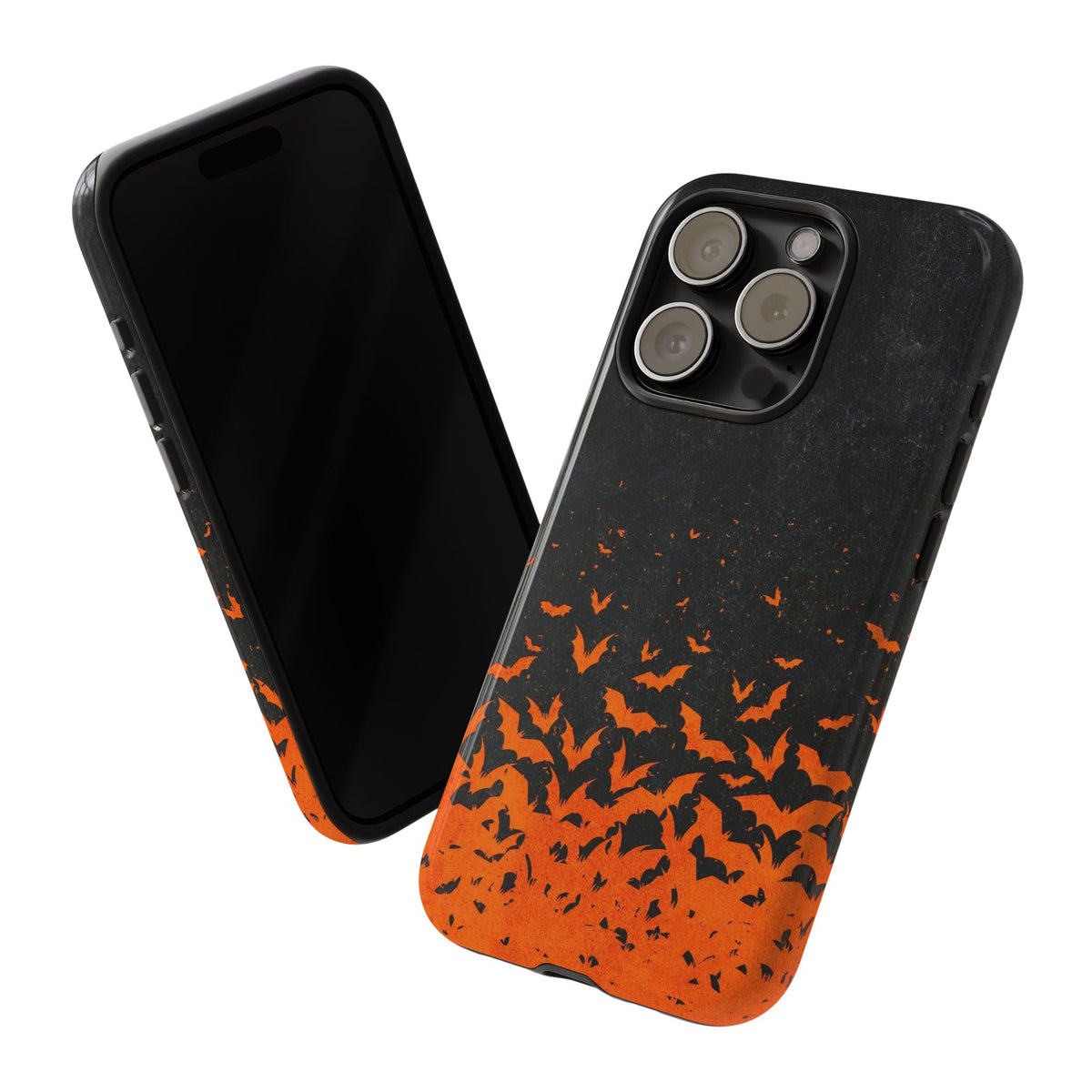 Halloween Orange Bat Swarm Phone Case — Tough Protective iPhone Cover