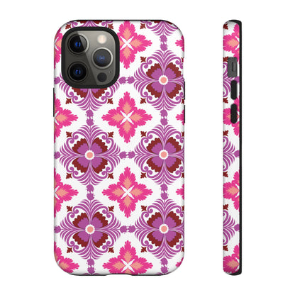 Pink Tile Floral Phone Case