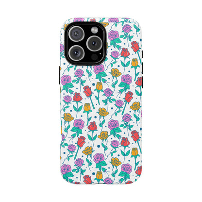 Floral Garden Tough Phone Case — Colorful Rose Pattern