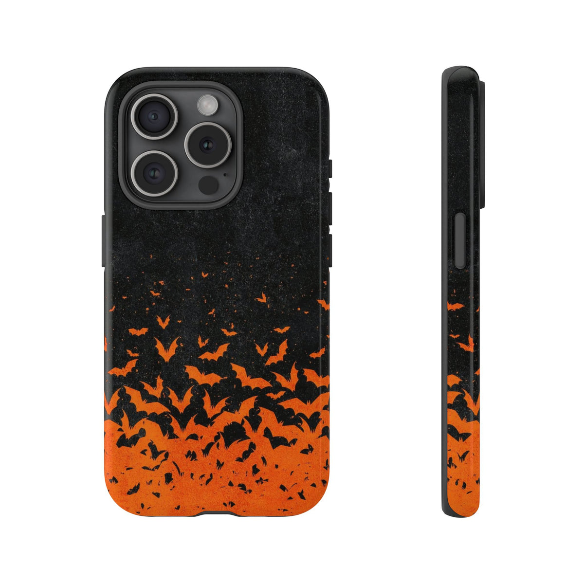 Halloween Orange Bat Swarm Phone Case — Tough Protective iPhone Cover