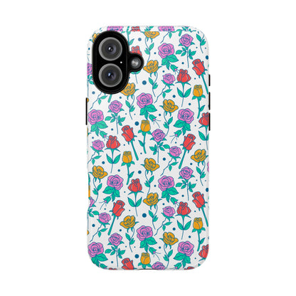 Floral Garden Tough Phone Case — Colorful Rose Pattern
