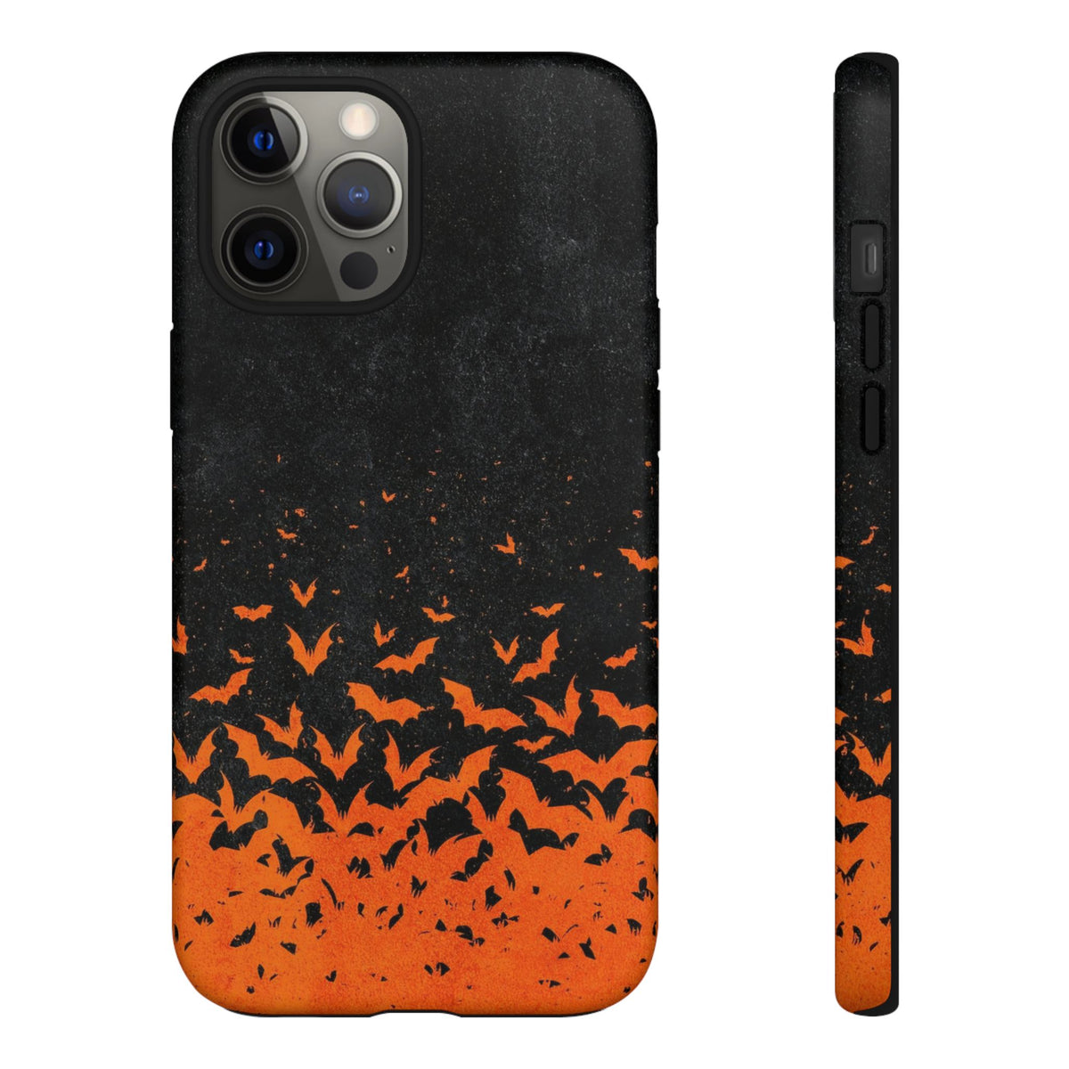 Halloween Orange Bat Swarm Phone Case — Tough Protective iPhone Cover