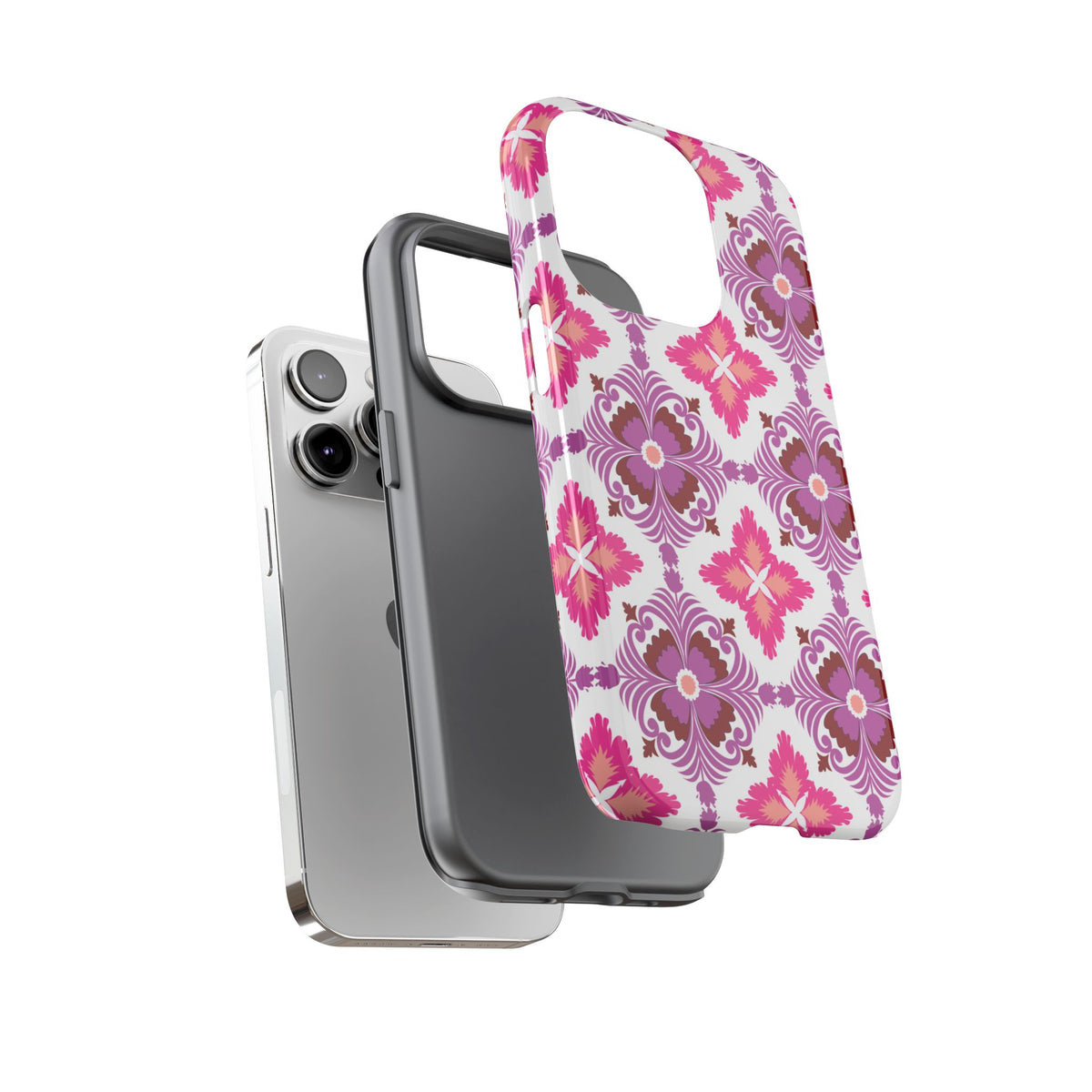 Pink Tile Floral Phone Case