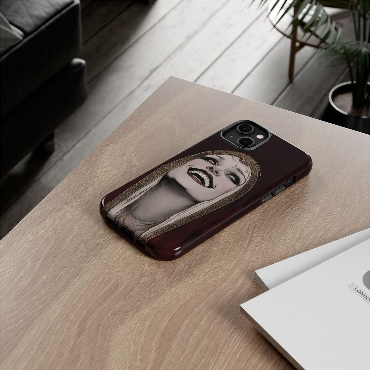 Phone Case — Gothic Laughing Nun Dark Art Protective Cover