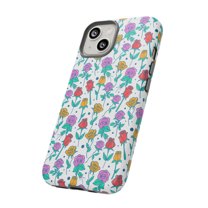 Floral Garden Tough Phone Case — Colorful Rose Pattern