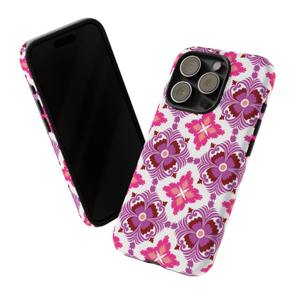 Pink Tile Floral Phone Case