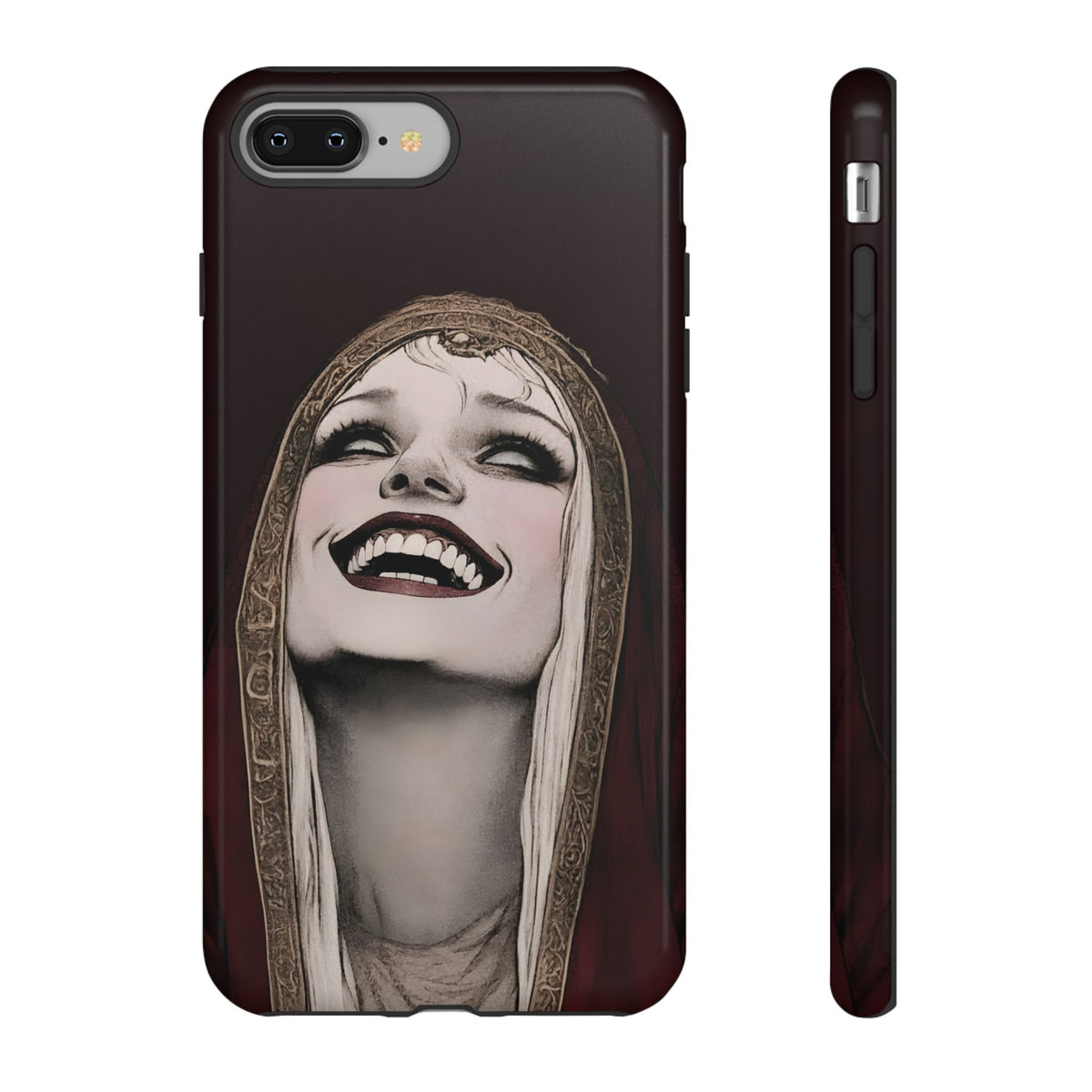 Phone Case — Gothic Laughing Nun Dark Art Protective Cover