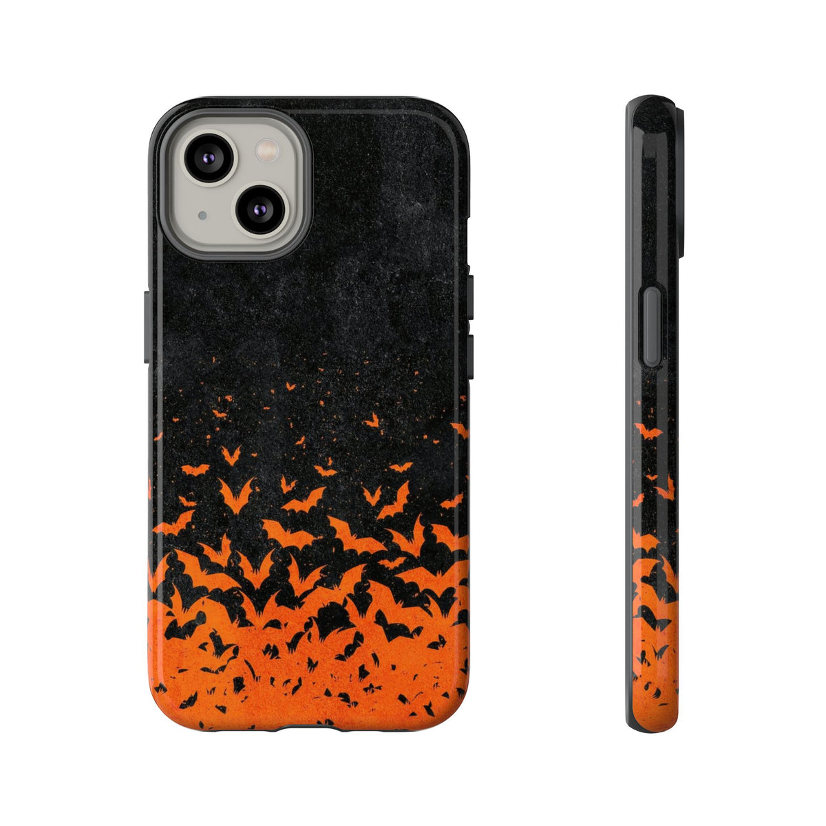 Halloween Orange Bat Swarm Phone Case — Tough Protective iPhone Cover