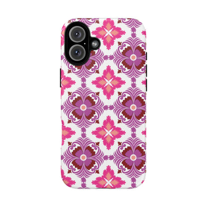 Pink Tile Floral Phone Case