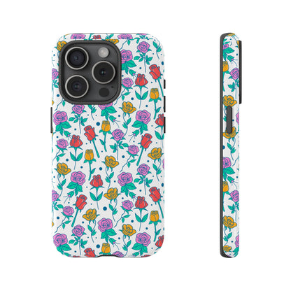 Floral Garden Tough Phone Case — Colorful Rose Pattern