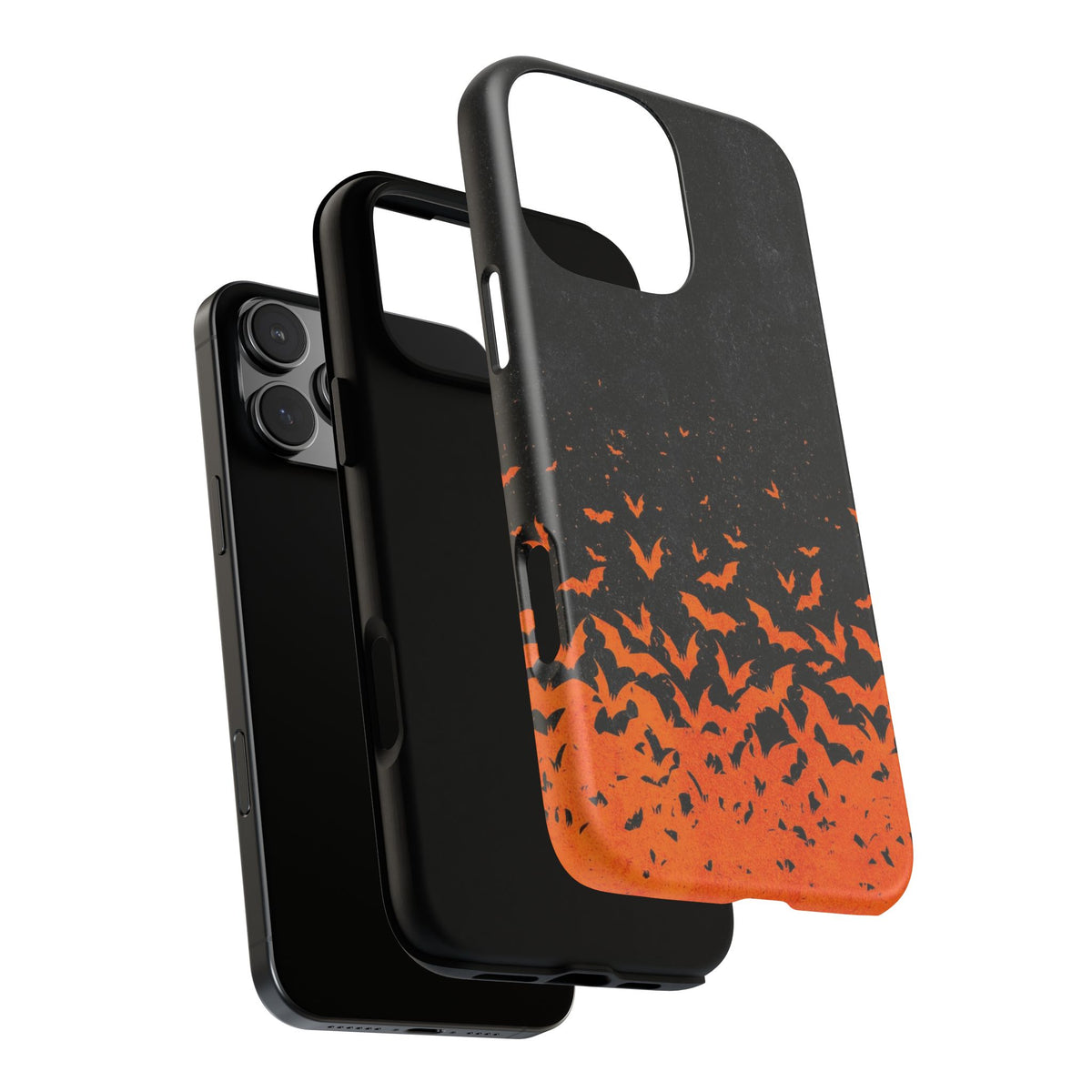 Halloween Orange Bat Swarm Phone Case — Tough Protective iPhone Cover