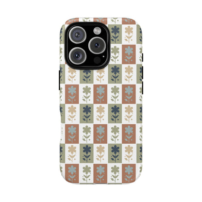 Floral Patchwork Tough Case — Retro Boho Phone Cover