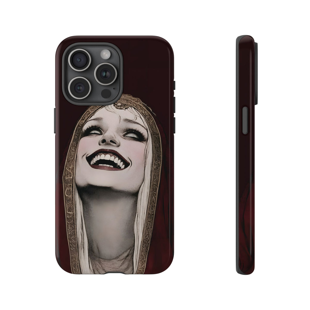 Phone Case — Gothic Laughing Nun Dark Art Protective Cover