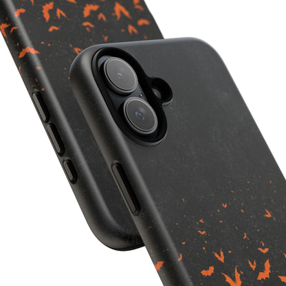 Halloween Orange Bat Swarm Phone Case — Tough Protective iPhone Cover